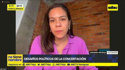 Johanna Ortega, precandidata a diputada por Asunción.