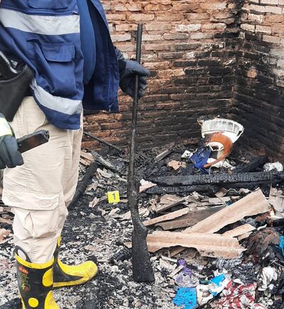 Las autoridades hallaron esta mañana la escopeta la que se habría asesinado al oficial Líder Ramírez Vera y Flora Elizabeth Rolón Ferreira.