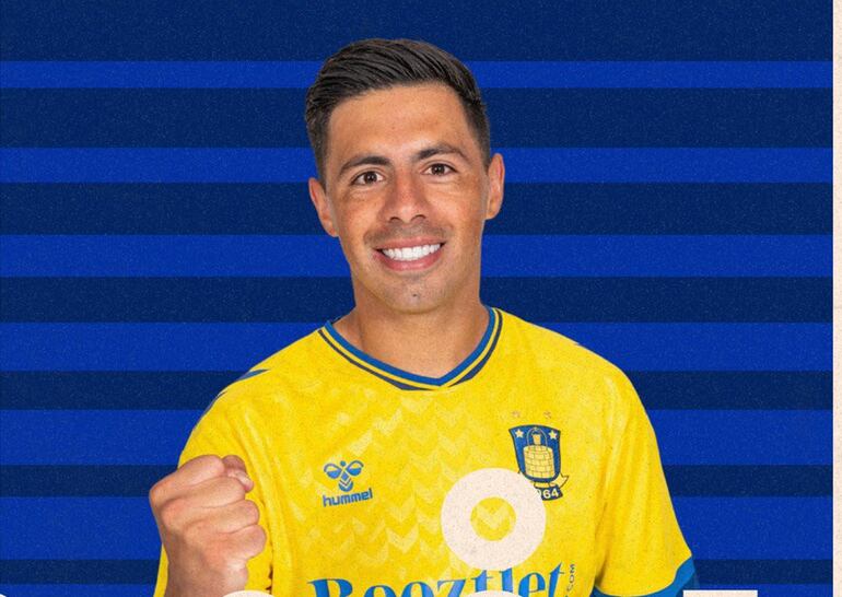 Blas Riveros, un gol para el Brondby de Dinamarca.