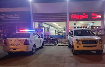 Uno de los locales de Biggie Express donde se llevó a cabo un procedimiento policial tras un asalto.