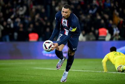 Grito de gol de Kylian Mbappé ante el Nantes