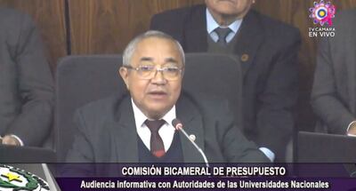 El rector de la Universidad de Concepción, Clarito Rojas, ofició de vocero de las universidades nacionales ante la Comisión Bicameral de Presupuesto del Congreso.