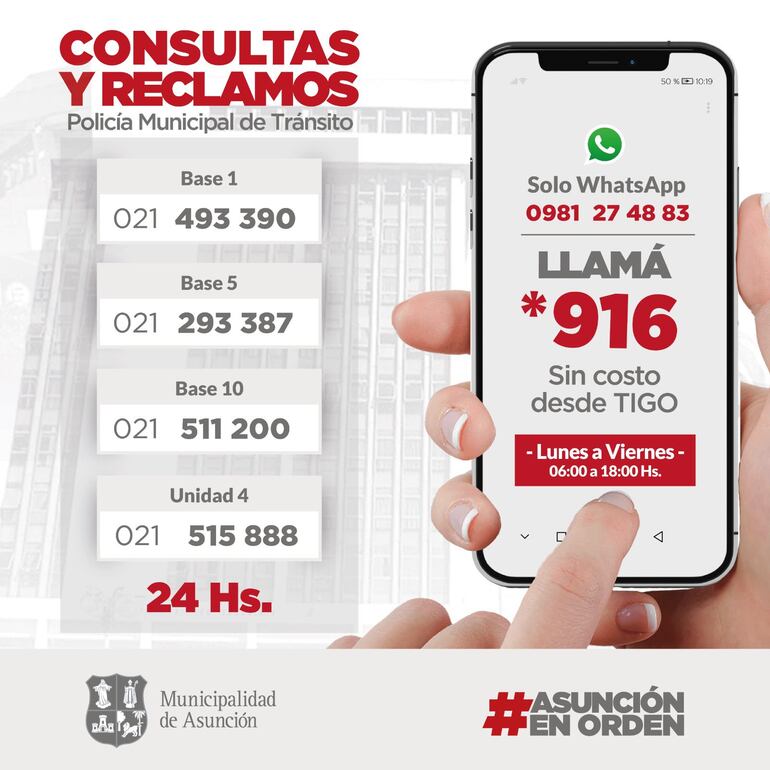 Estos son los números para hacer las denuncias.