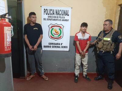 Luis Alberto Mendieta Basualdo y Julio César Valenzuela, detenidos.