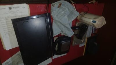 Objetos recuperados del poder de los detenidos.