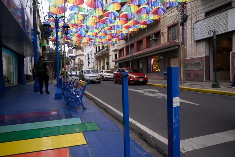 Comerciantes del microcentro deben recurrir a guardias privados para reforzar la seguridad de sus negocios.