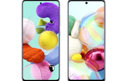 Varias novedades traen los nuevos dispositivos de la línea A de Samsung: Galaxy A71 y A51.