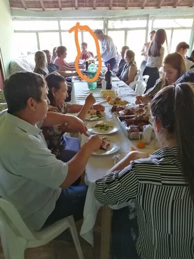 En el círculo Amado Baldomero Díaz Verón.