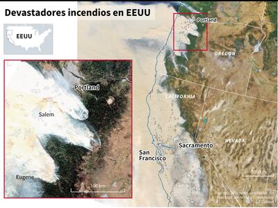 DEVASTADORES INCENDIOS EN EE.UU.