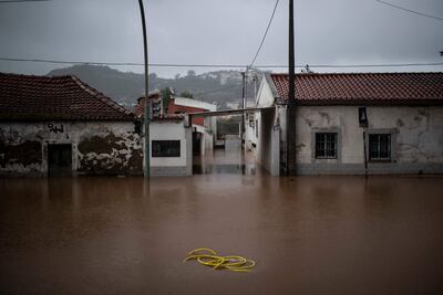 Inundaciones en los alrededores de Lisboa, capital de Portugal.