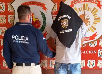 Walter Gamarra Almada, detenido.