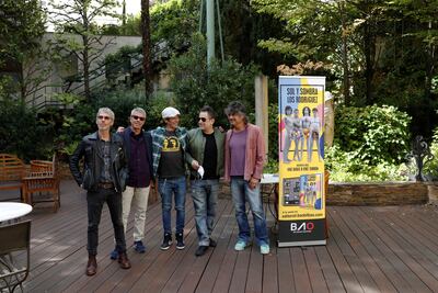 Acompañados por el crítico musical Kike Babas, los exintegrantes de Los Rodríguez: Ariel Roth, Andrés Calamaro y Germán Vilela se reunieron en Madrid para presentar "Sol y sombra. Biografía oral de Los Rodríguez".