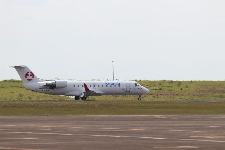 Paranair en su primer vuelo en el este del país, tras retomar sus operaciones. (Fuente Facebook).