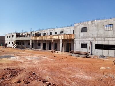 Una de las cárceles que se construyen en Emboscada.