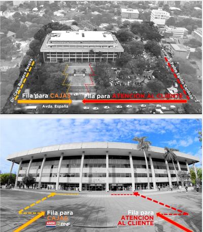 El acceso a la sede central de la ANDE estará dividido en dos sectores bien diferenciados.