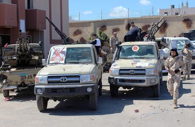 Imagen de archivo de una de las milicias envueltas en la guerra civil en Libia, que se inició hace más de 6 años.