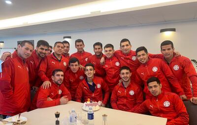 El plantel celebró este día el cumpleaños de Diego Poggi.