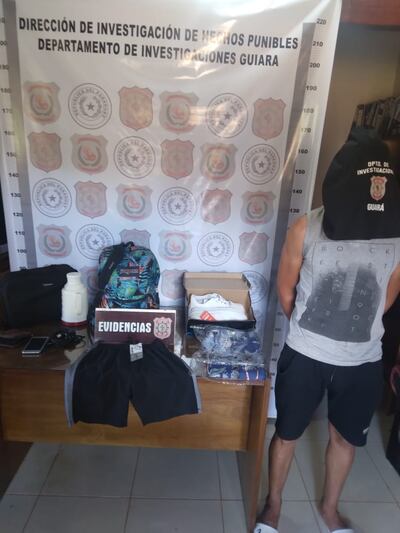 Ariel Aldo Acuña Acuña (21) fue detenido por el millonario robo.