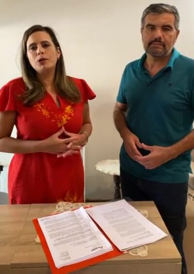 Kattya González y Edgar Acosta
