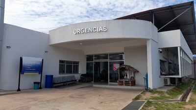 Entrada a la urgencia de la Unidad Sanitaria del IPS de San Estanislao donde estuvo internado la primera victima del Covid-19 de este año