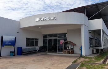 Entrada a la urgencia de la Unidad Sanitaria del IPS de San Estanislao donde estuvo internado la primera victima del Covid-19 de este año