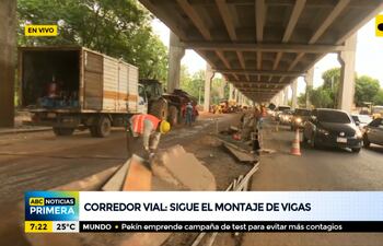 Sigue el montaje de vigas del corredor vial botánico