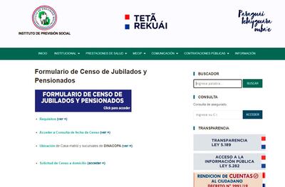 Los jubilados y pensionados del IPS deben ingresar al portal del IPS para verificar cuándo les corresponde completar los datos solicitados por el ente previsional.