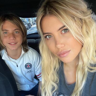 Madre e hijo. Wanda Nara hoy celebra la vida de su príncipe mayor, Valentino.