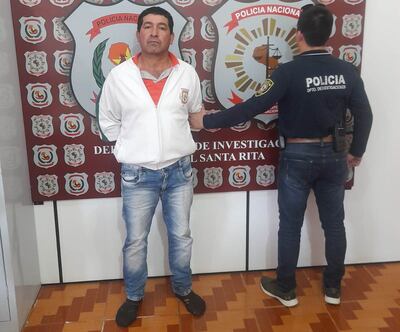 Elías Sánchez Montiel, bajo custodia policial en Santa Rita.