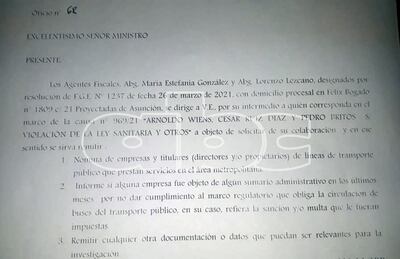 Fiscalía solicitó informe sobre reguladas al MOPC.