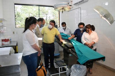 La cama de operaciones también fue reparada.