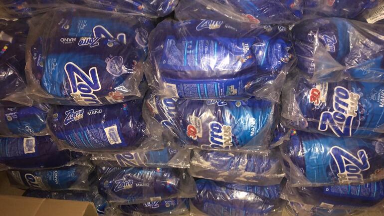 Cargamento de jabón en polvo