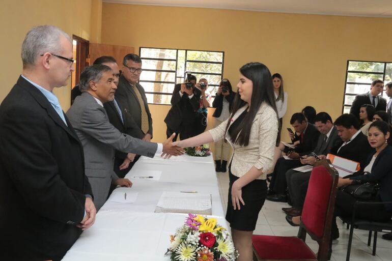 Acto en el Poder Judicial de San Estanislao.
