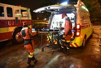 Ambulancia que recibieron los bomberos.