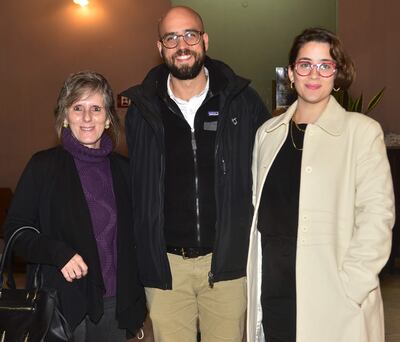 Dania Pilz, Fernando Duarte y Claudia Torres.