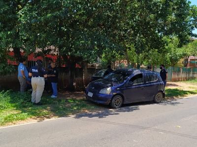 En este automóvil iba Porfirio Ramón Franco (39), a quien despojaron de aproximadamente G. 20 millones. Fue en la compañía Cabañas.