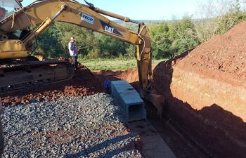 Las alcantarillas ya fueron instaladas en su totalidad a lo largo de todo el trazado, según informaron desde el MOPC.