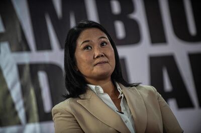 La candidata presidencial peruana Keiko Fujimori.