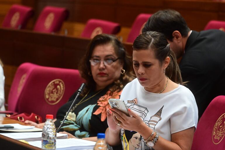 Las diputadas del PEN Kattya González y Norma Camacho fueron las que solicitaron el tratamiento de ambas iniciativas que incomodaban a los colorados.