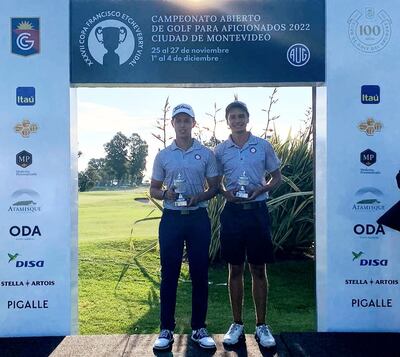 Erich Fortlage y Benjamin Fernández se destacaron en el Campeonato Abierto de Golf para Aficionados “Ciudad de Montevideo”.