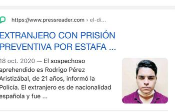 El sospechoso fue derivado a la base del departamento Contra Hechos Punibles Económicos y Financieros, en la capital.