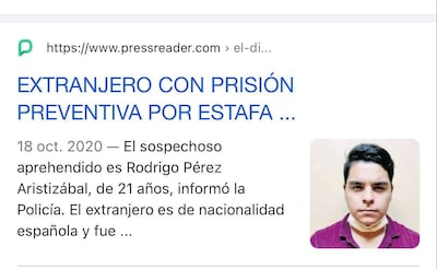 El sospechoso fue derivado a la base del departamento Contra Hechos Punibles Económicos y Financieros, en la capital.