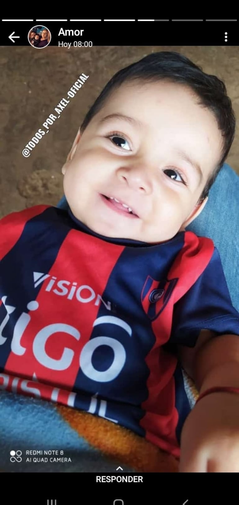 Axel Rojas, niño fallecido. (gentileza).