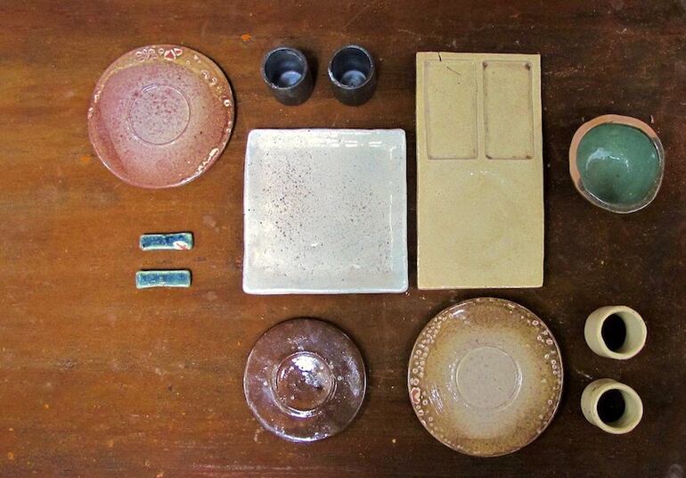 Obras de cerámica desarrolladas por Sebastián Schinini.