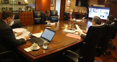 Aspecto de la sesión mixta del pleno de la Corte Suprema de Justicia, del miércoles último.