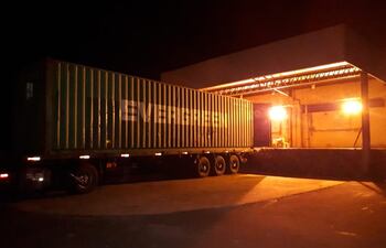 El camión detenido en 2019 y cuya mercadería fue robada en agosto de 2020.