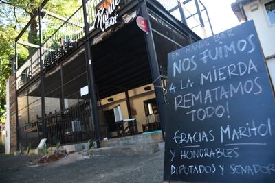 Fachada de Ñande Bar en la tarde de este sábado.