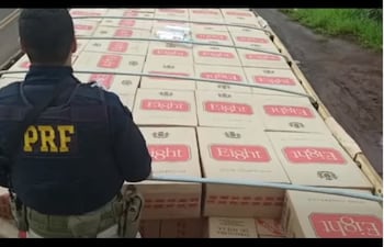 Contrabando de cigarrillos detectado en nuestro país, delito que aumenta en los últimos tiempos.