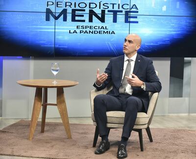 Julio Mazzoleni, hoy en los estudios de ABC TV.