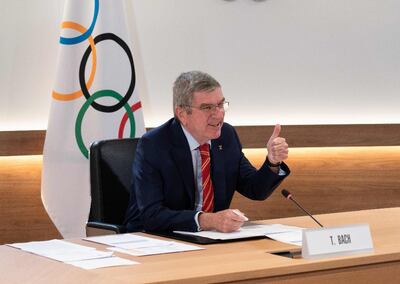 El titular del COI, el alemán Thomas Bach durante la reunión del Comité Ejecutivo, ayer en la Casa Olímpica en Lausana.